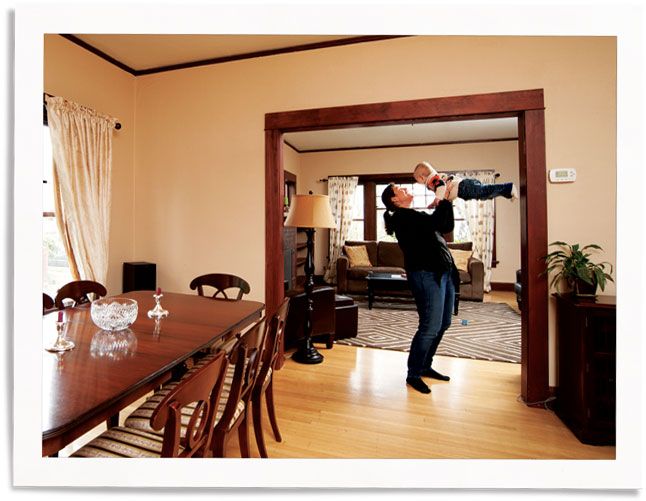 woman and child in home with indow inserts for street noise reduction