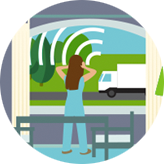 Woman suffering from loud music during the day.